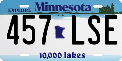 MN license plate 457LSE