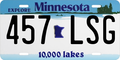 MN license plate 457LSG