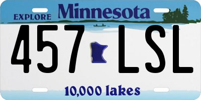 MN license plate 457LSL