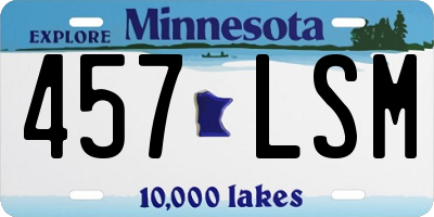 MN license plate 457LSM