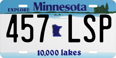MN license plate 457LSP