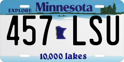 MN license plate 457LSU