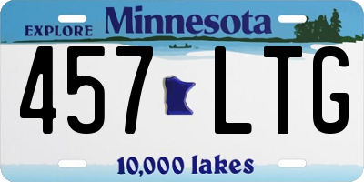 MN license plate 457LTG