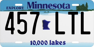 MN license plate 457LTL