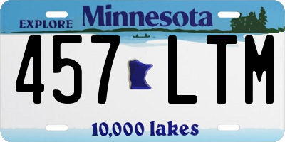 MN license plate 457LTM
