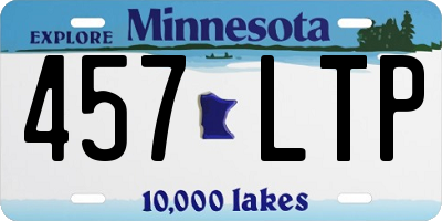 MN license plate 457LTP