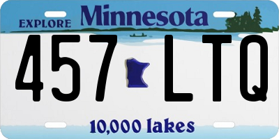 MN license plate 457LTQ