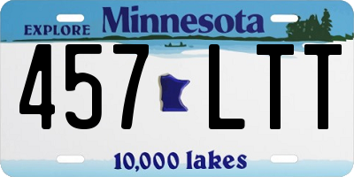 MN license plate 457LTT