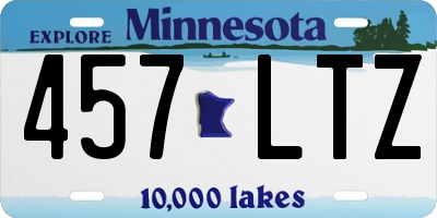 MN license plate 457LTZ