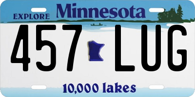 MN license plate 457LUG