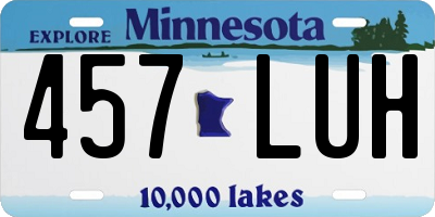 MN license plate 457LUH
