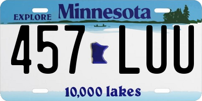 MN license plate 457LUU