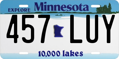 MN license plate 457LUY