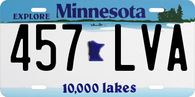 MN license plate 457LVA