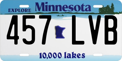 MN license plate 457LVB