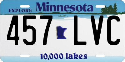 MN license plate 457LVC