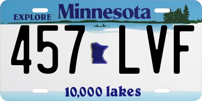 MN license plate 457LVF