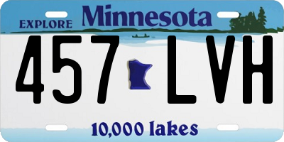 MN license plate 457LVH