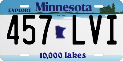 MN license plate 457LVI
