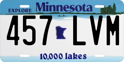 MN license plate 457LVM