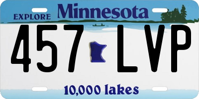 MN license plate 457LVP