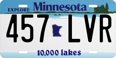 MN license plate 457LVR