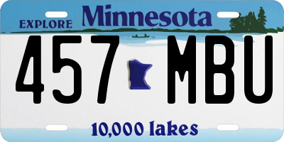 MN license plate 457MBU