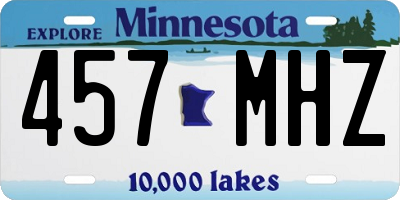 MN license plate 457MHZ