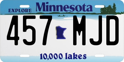MN license plate 457MJD
