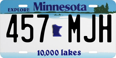 MN license plate 457MJH