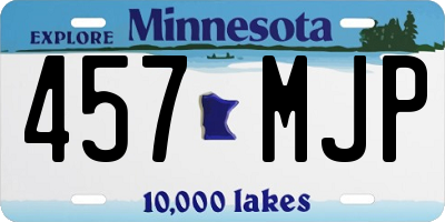 MN license plate 457MJP