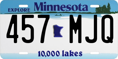 MN license plate 457MJQ
