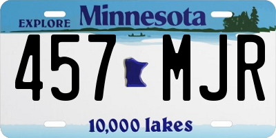MN license plate 457MJR