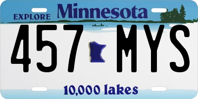 MN license plate 457MYS