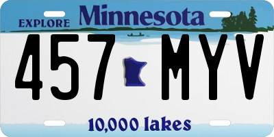 MN license plate 457MYV
