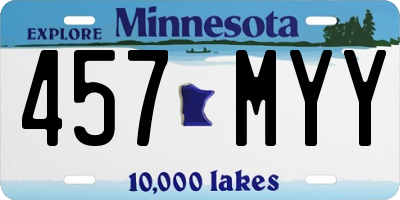 MN license plate 457MYY