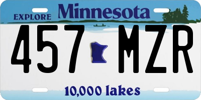 MN license plate 457MZR
