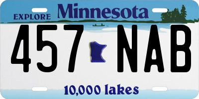 MN license plate 457NAB