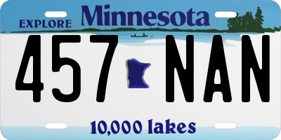 MN license plate 457NAN
