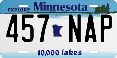 MN license plate 457NAP