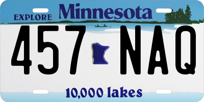 MN license plate 457NAQ