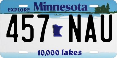 MN license plate 457NAU