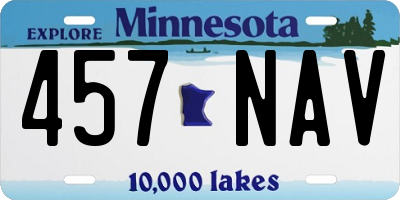 MN license plate 457NAV