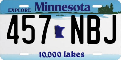 MN license plate 457NBJ