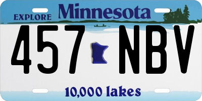 MN license plate 457NBV