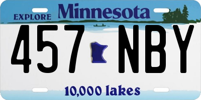 MN license plate 457NBY
