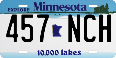 MN license plate 457NCH