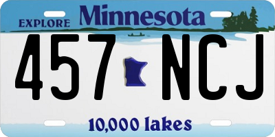 MN license plate 457NCJ