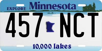 MN license plate 457NCT