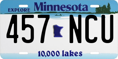 MN license plate 457NCU
